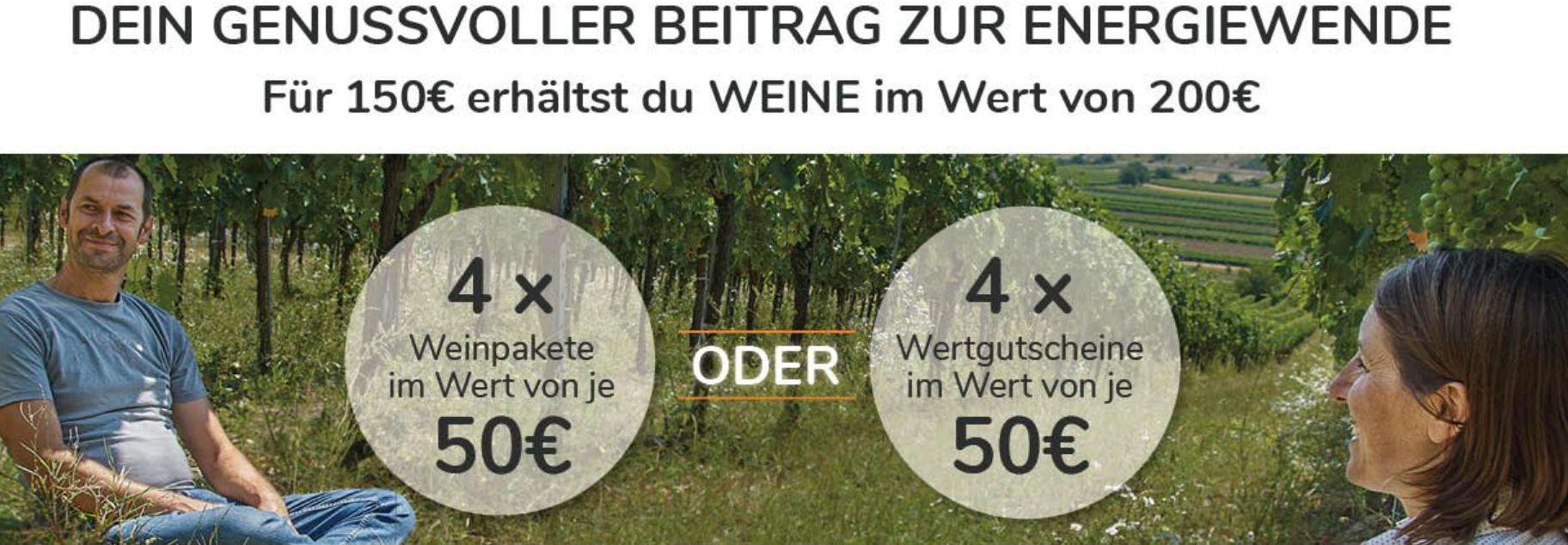 Für 150 € erhältst Du Wein im Wert von 200 €